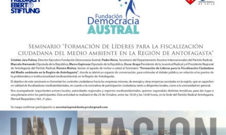Seminario «Formación de lideres para la fiscalización ciudadana del Medio Ambiente en la Región de Antofagasta»