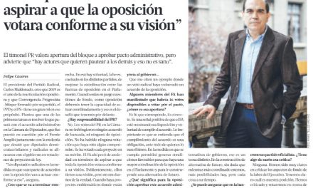 Revisa la nueva entrevista al Presidente del PR en La Tercera