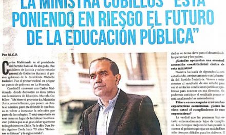 Presidente del PR a Cambio 21: «La ministra Cubillos está poniendo en riesgo el futuro de la educación pública»