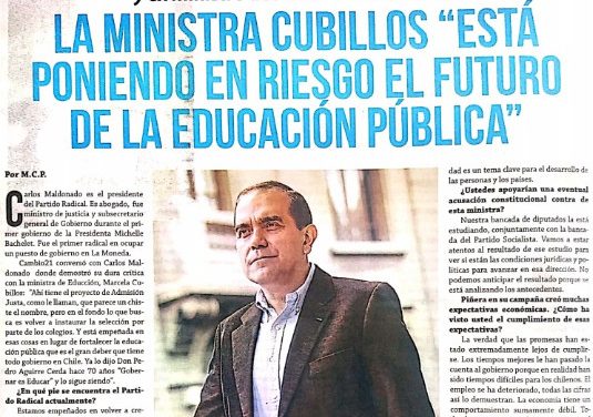 Presidente del PR a Cambio 21: «La ministra Cubillos está poniendo en riesgo el futuro de la educación pública»